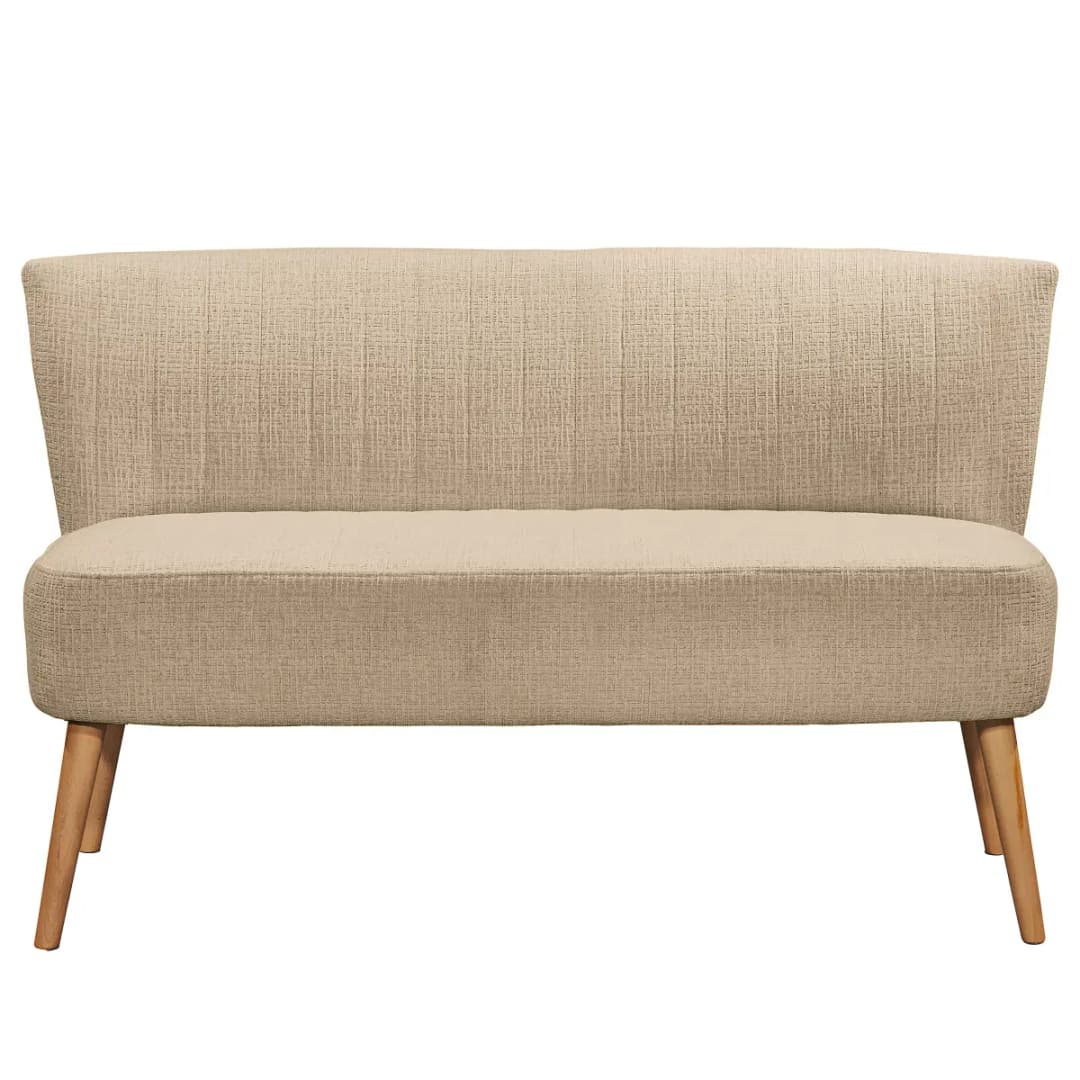 Polsterbank Willunga 142cm Beige Strukturstoff Kanita: Sand