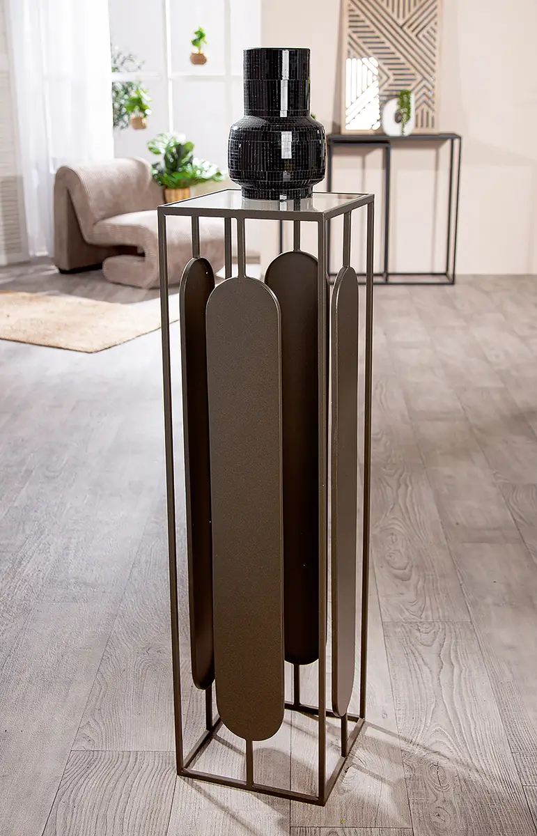 Beistelltisch Zulu Säule 100cm Grau | Grau