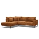 Fredriks Ecksofa mit Ottomane Priya | Braun