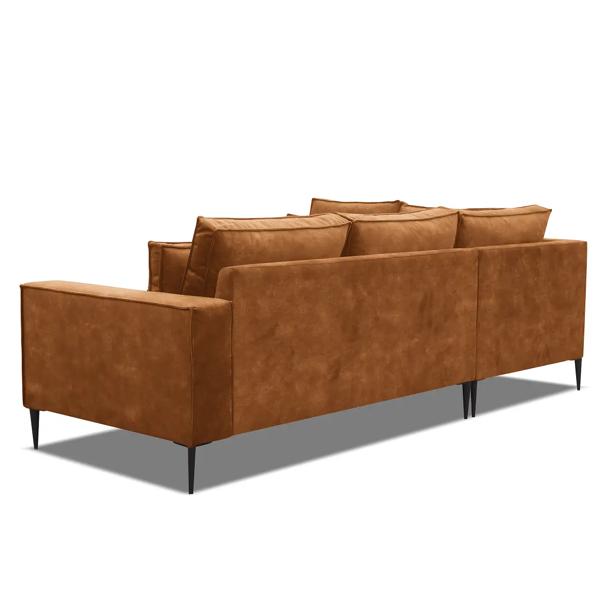 Fredriks Ecksofa mit Ottomane Priya | Braun