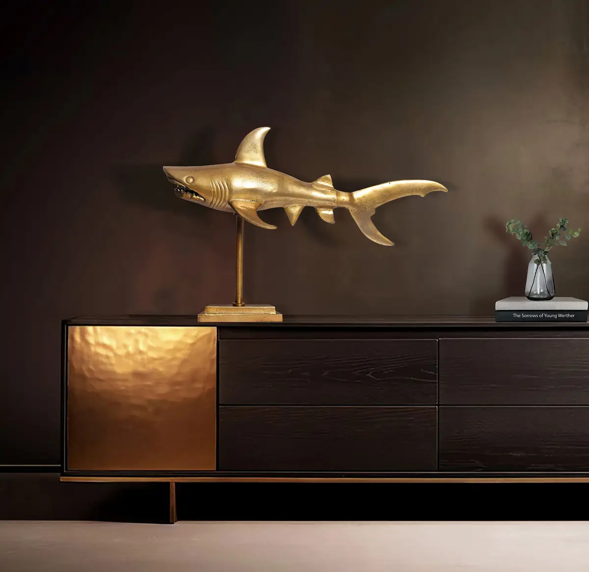Wohnling Skulptur Hai | Gold