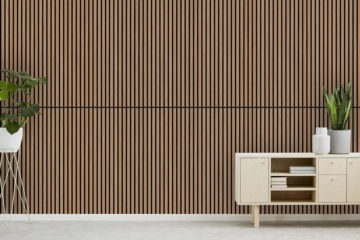 Furniertes Akustikpaneel Noio Typ A 52 x 104cm Eiche Dunkel | Braun