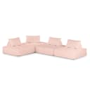 Modulsofa 4-teilig Violett Cordstoff Riganton | Lila