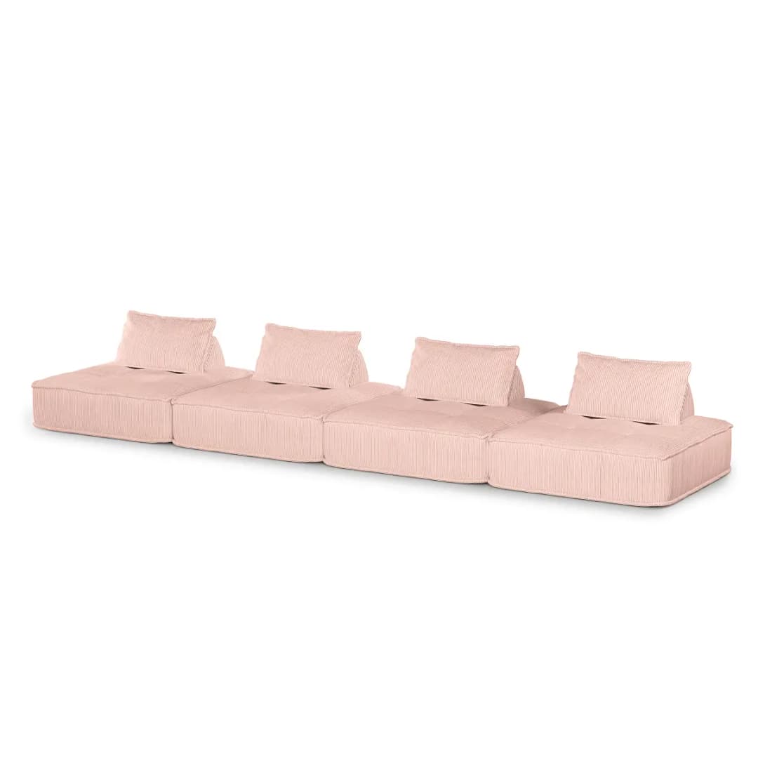 Modulsofa 4-teilig Violett Cordstoff Riganton | Lila