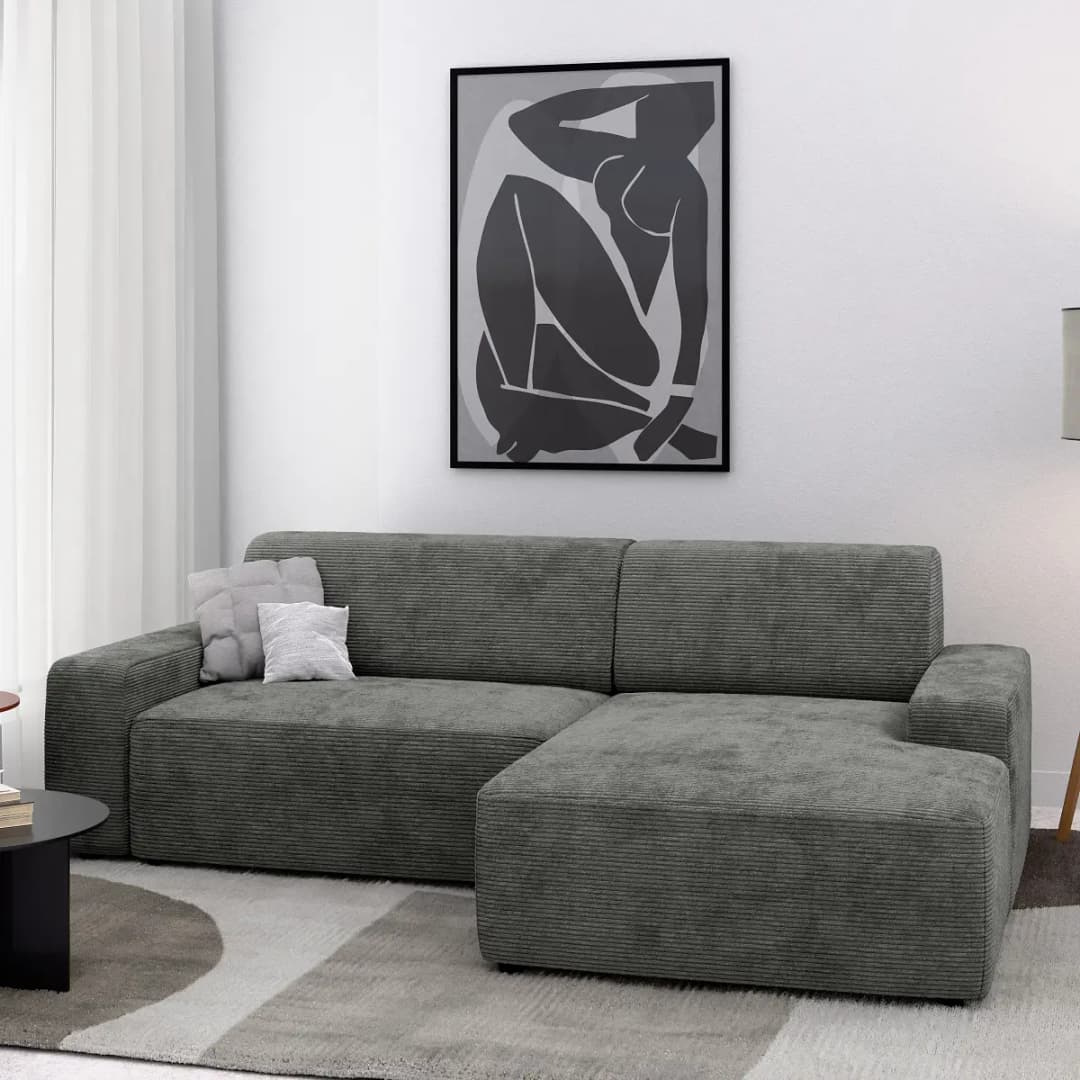 Mørteens Ecksofa Hilja mit Schlaffunktion | Grau