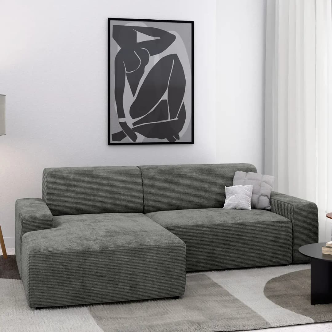 Ecksofa Hilja | Grau