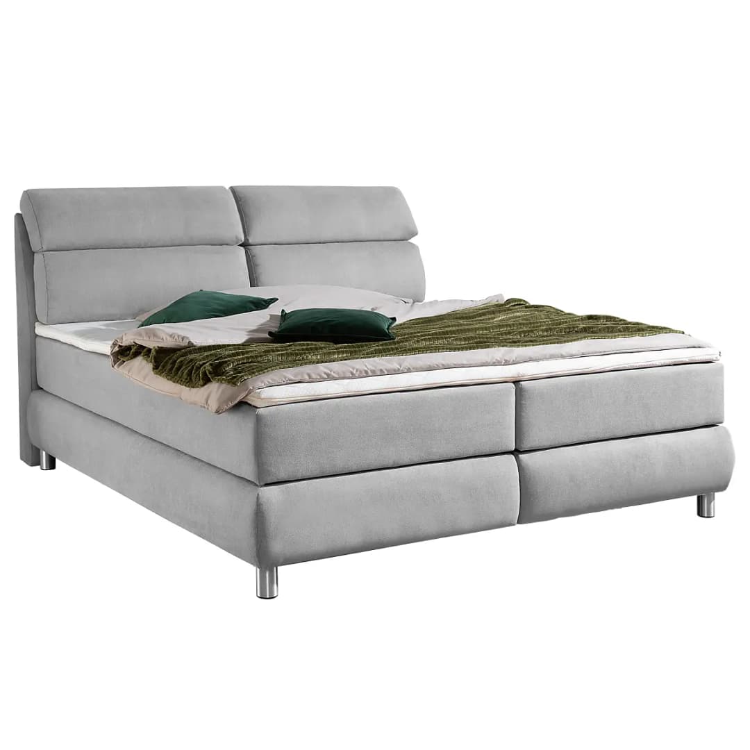 Red Living Boxspringbett Santotís 180 x 200cm | Grau
