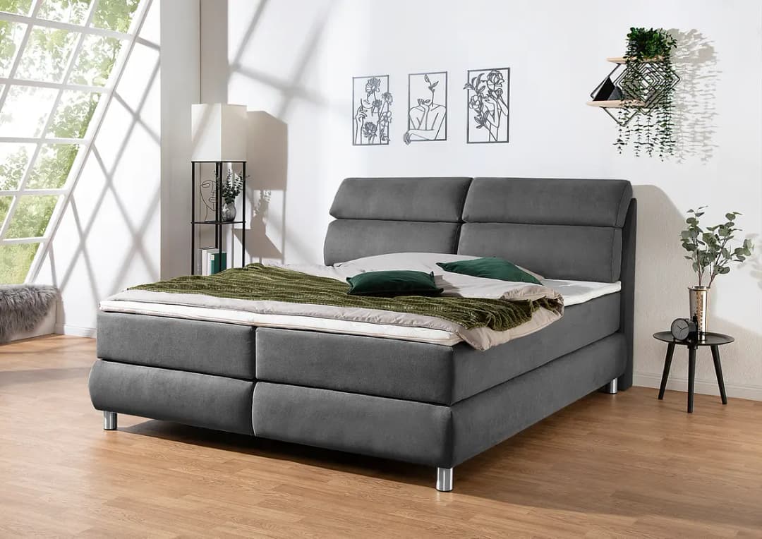 Red Living Boxspringbett Santotís | Grau