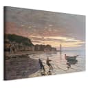 Leinwandbild Hauling a Boat Ashore Filz Grau/Grau 90 x 60cm | Grau