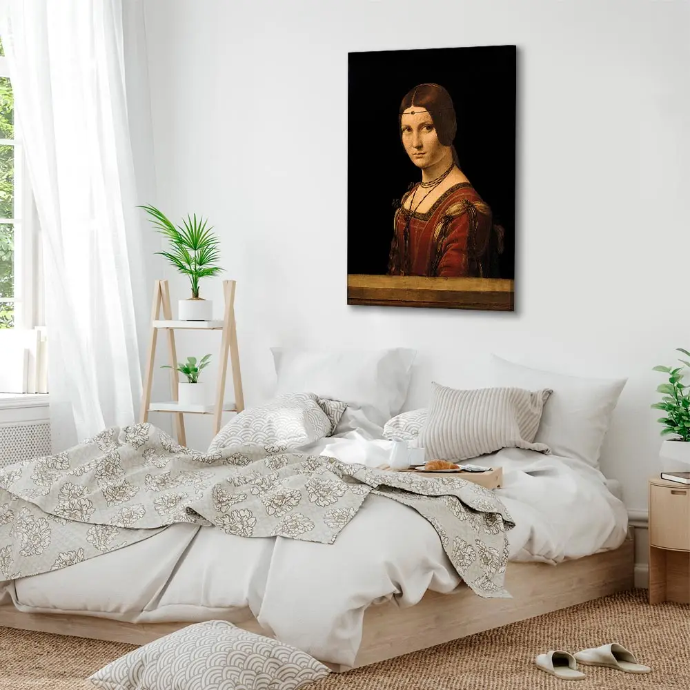 Leinwandbild Beautiful Ferronière Filz Beige/Beige 60 x 90cm | Beige