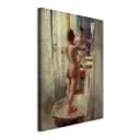 Leinwandbild At the Bathtub Filz Grün/Grün 80 x 120cm | Grün
