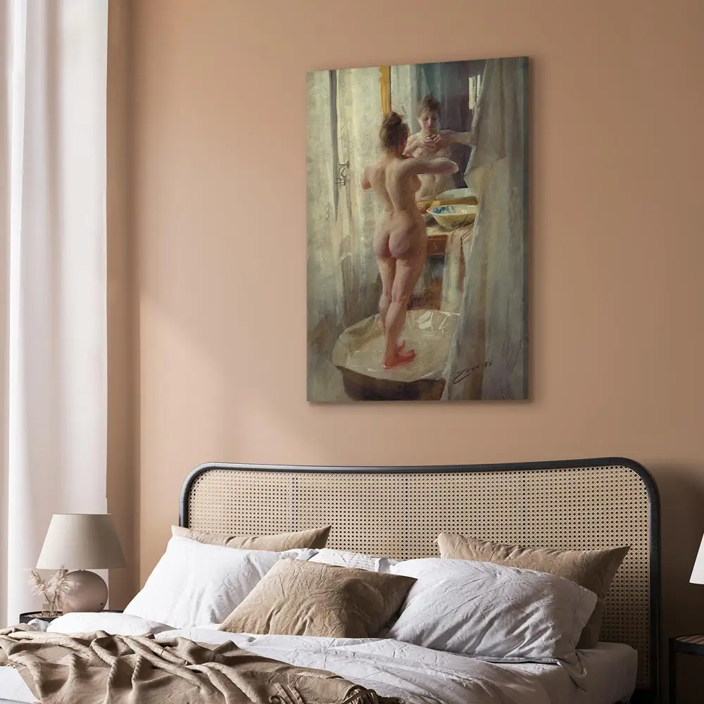 Leinwandbild At the Bathtub Filz Grün/Grün 80 x 120cm | Grün
