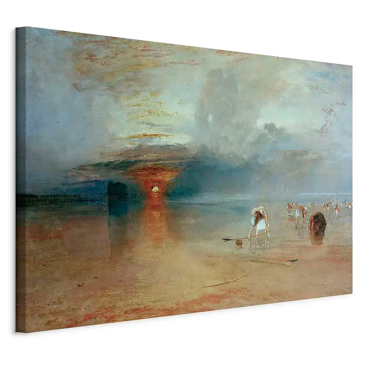 Leinwandbild Calais Beach Filz Grau/Grau 90 x 60cm | Grau