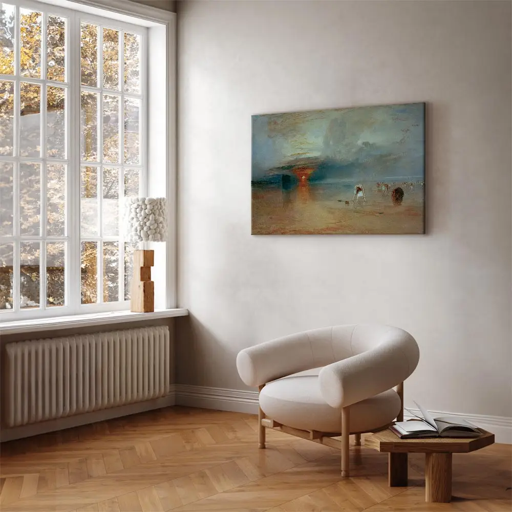 Leinwandbild Calais Beach Filz Grau/Grau 90 x 60cm | Grau