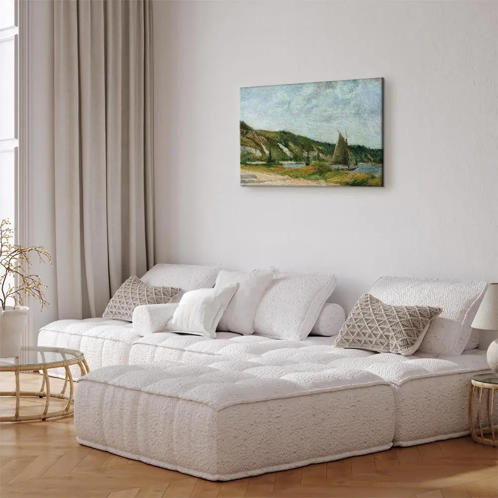 Leinwandbild Les voiliers Filz Beige/Beige 60 x 40cm | Beige