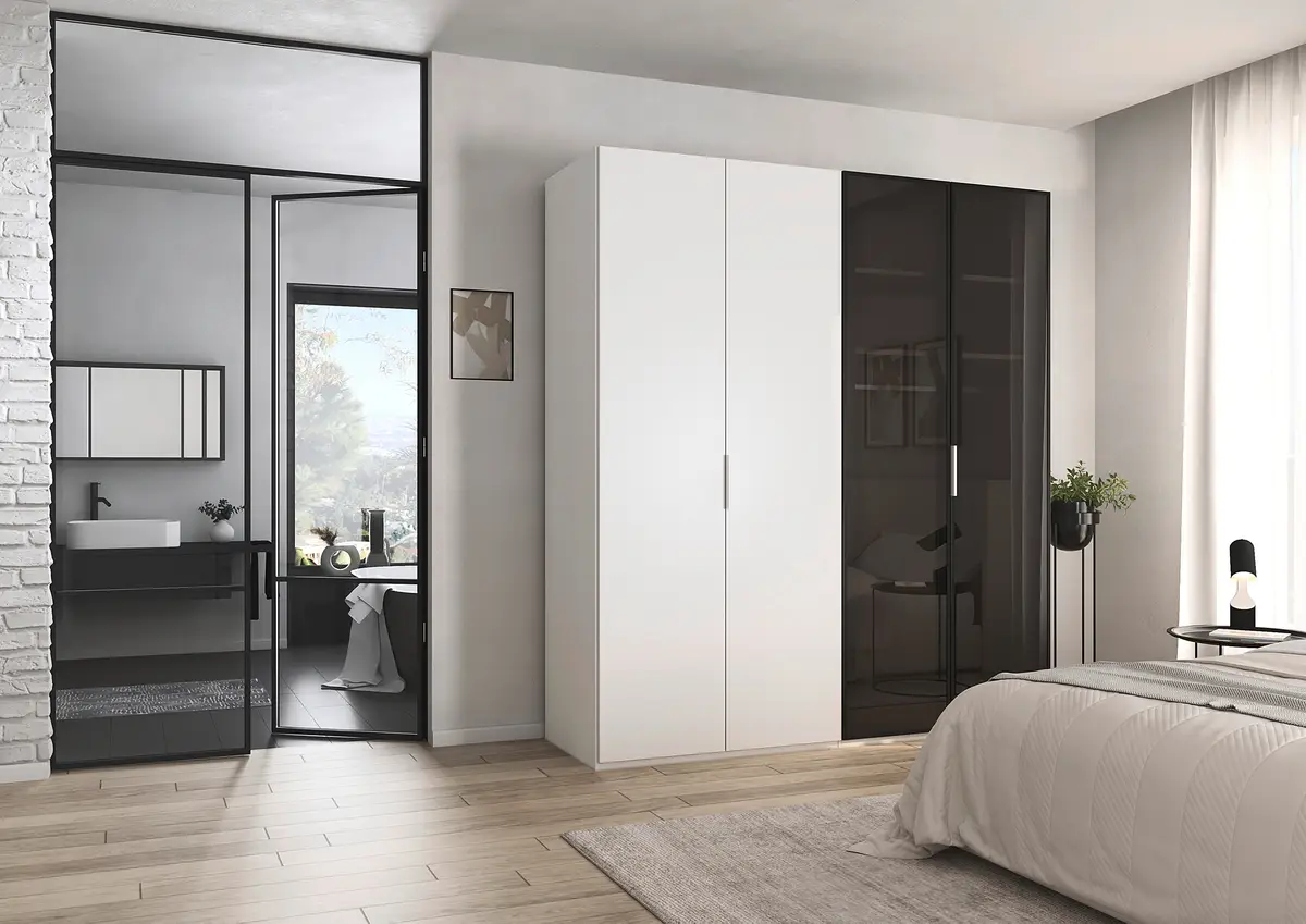 Drehtürenschrank Ricco | Weiß
