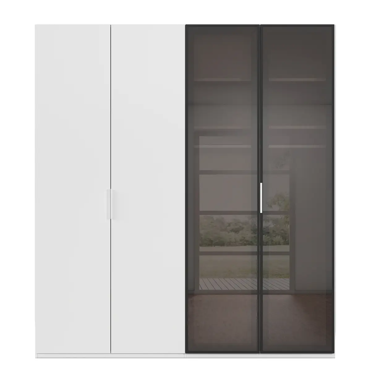 Drehtürenschrank Ricco | Weiß