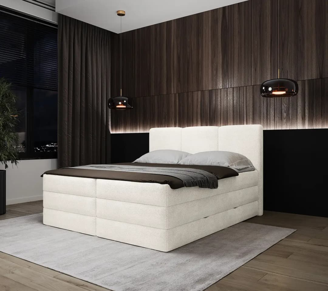 loftscape Boxspringbett Kulesh | Weiß