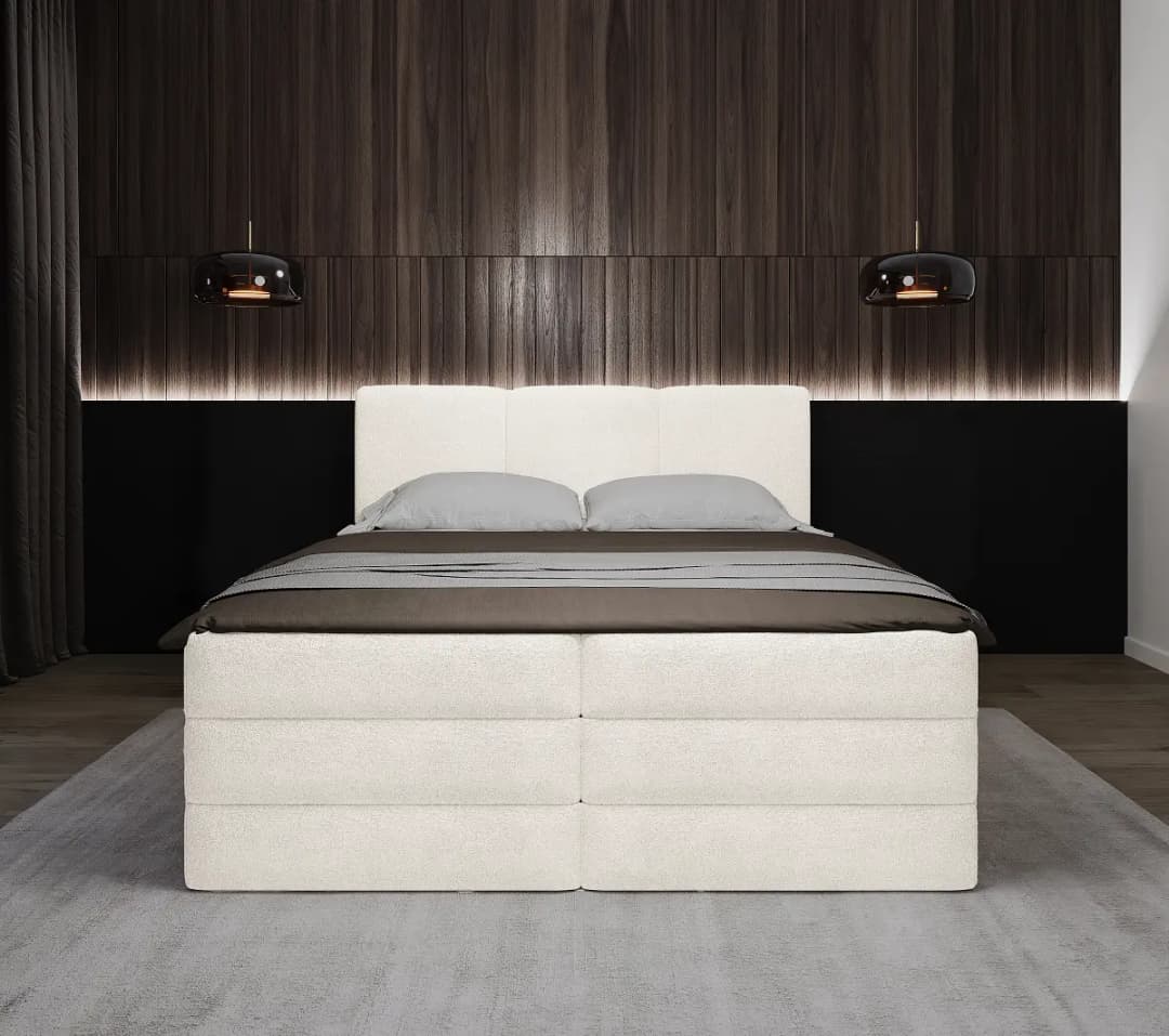 loftscape Boxspringbett Kulesh | Weiß