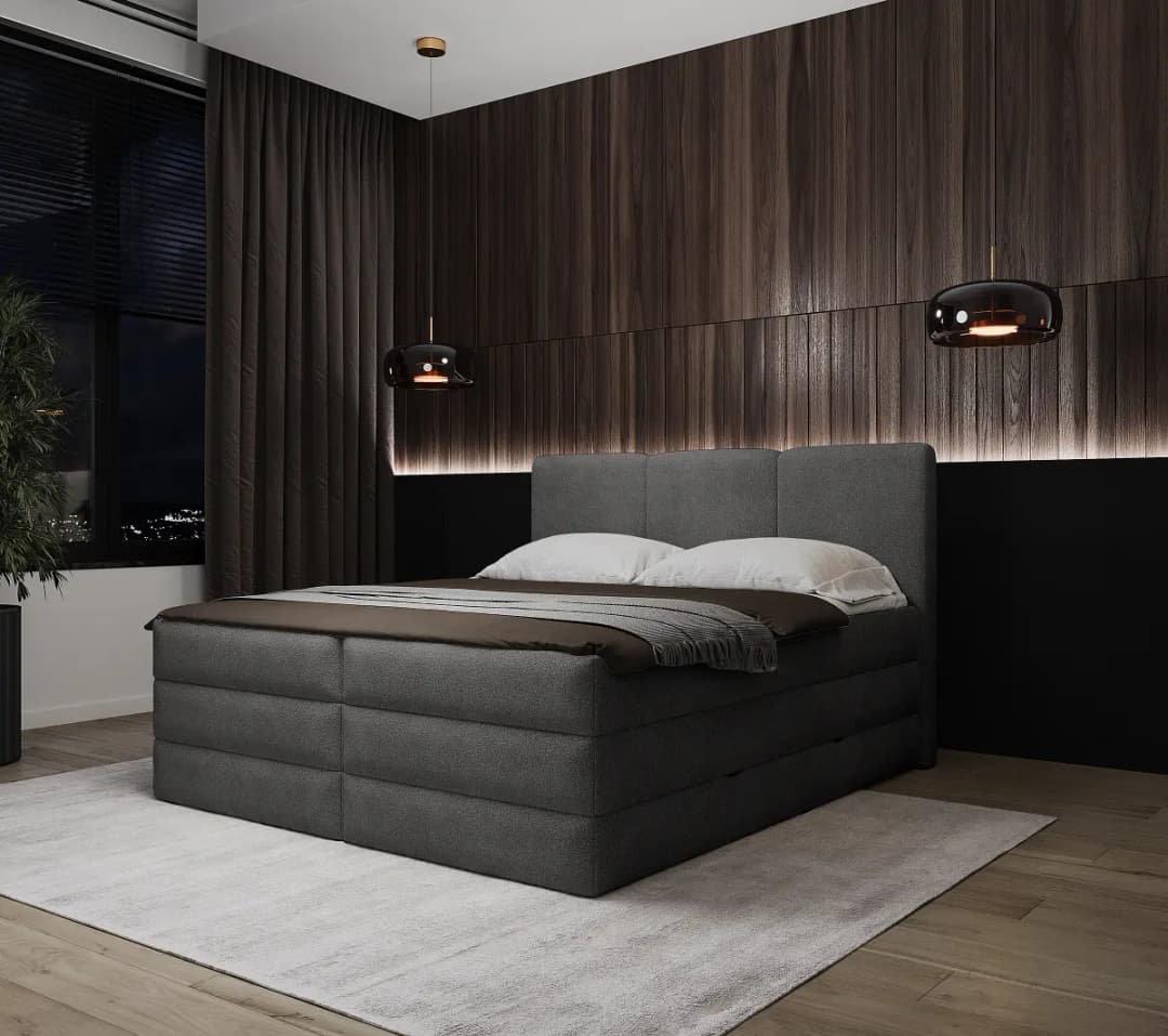 Boxspringbett Kulesh | Grau