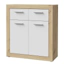 Kommode Ballito 83cm Weiß/Eiche Artisan Dekor | Holztöne