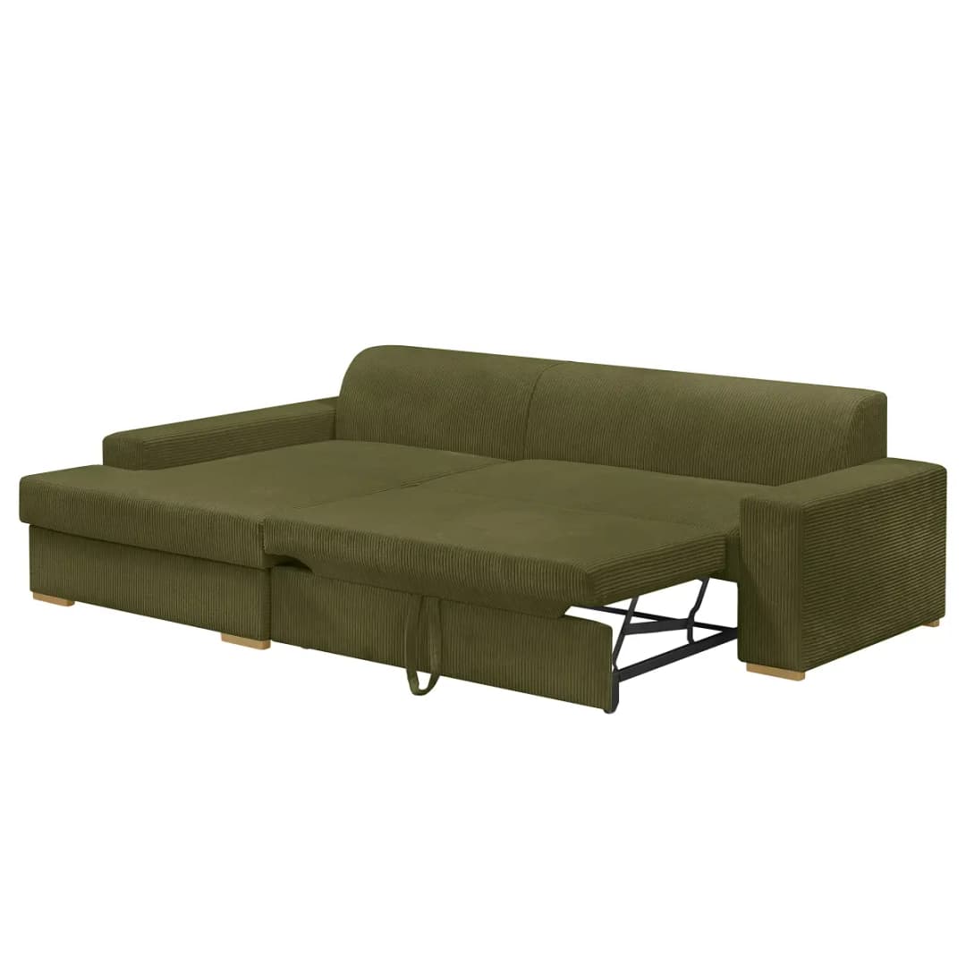 Fredriks Poppy Ecksofa mit Schlaffunktion | Grün