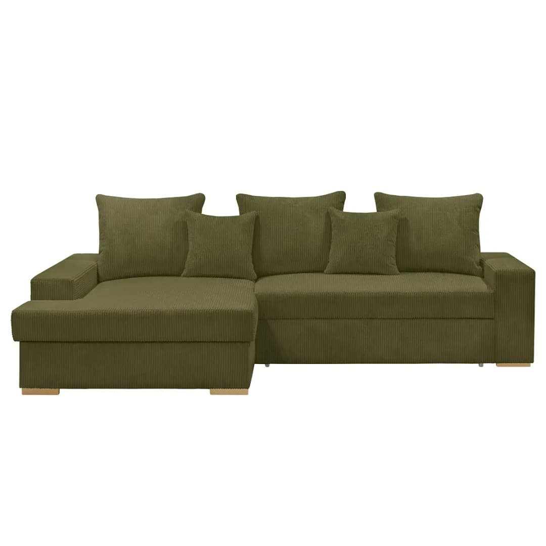 Fredriks Poppy Ecksofa mit Schlaffunktion | Grün