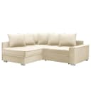 Fredriks Ecksofa mit Schlaffunktion Beige Microfaser Valeria | Beige