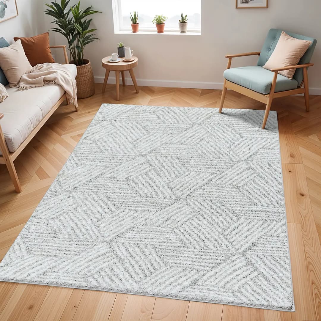 Livabliss Hochflorteppich Eupen 200 x 275cm Grau/Lichtgrau | Grau