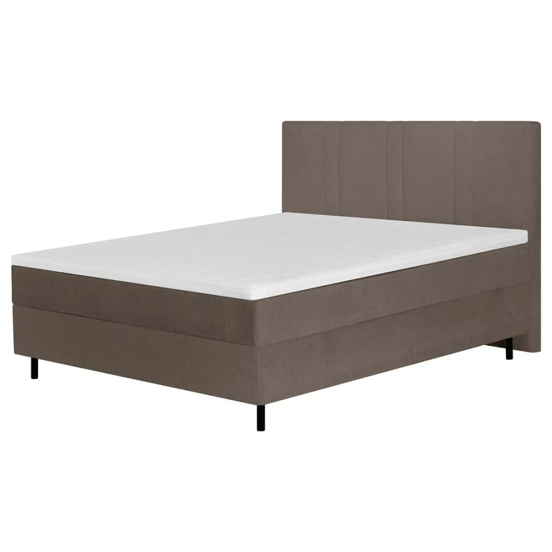 Boxspringbett Choele 180 x 200cm Chenille Askja Braun H4