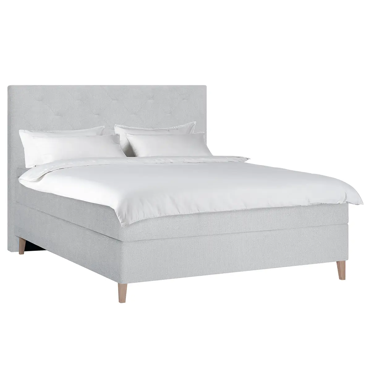Boxspringbett Peludo | Silber