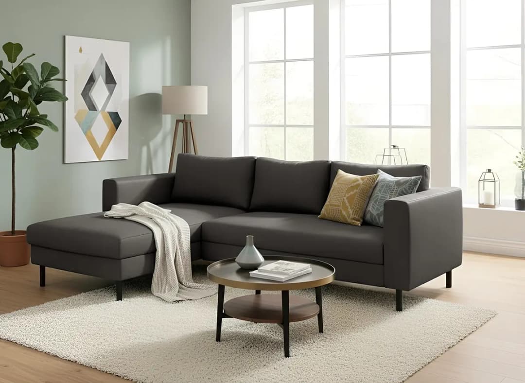 home24 Ecksofa AMGA | Grau