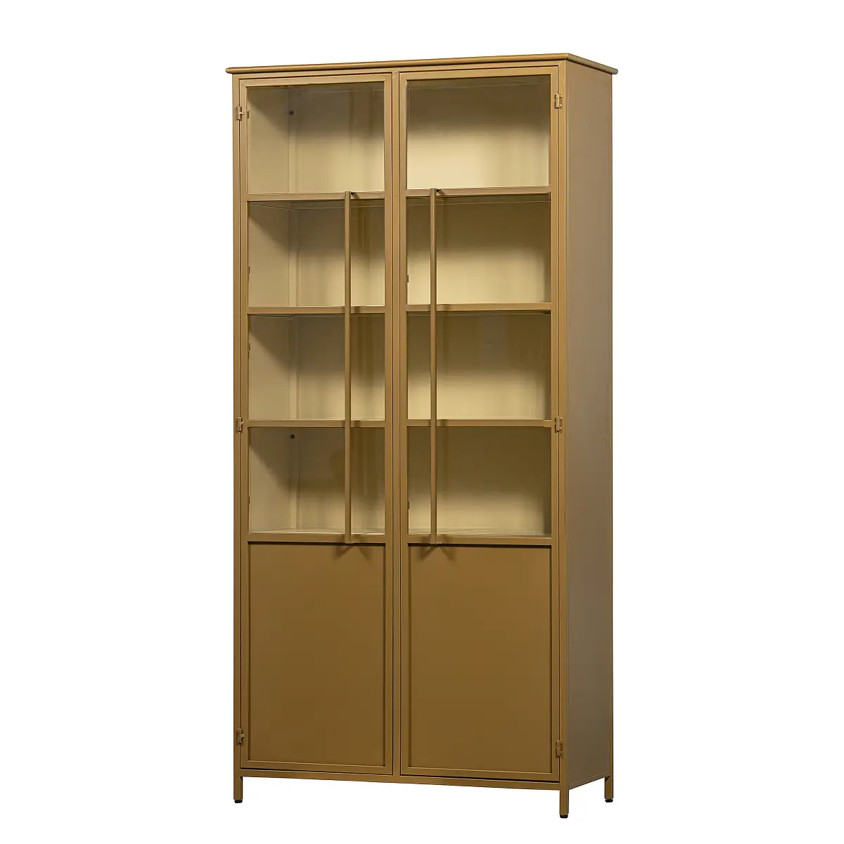 Vitrinenschrank 99cm Gelb/Currygelb | Gelb