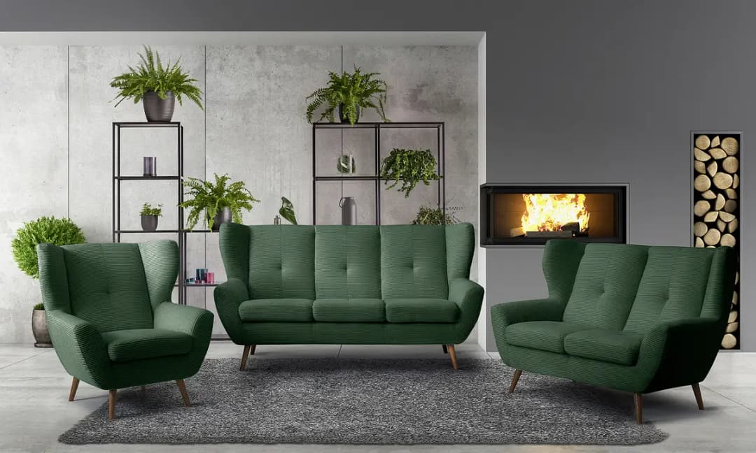 2-Sitzer Sofa Samno | Grün