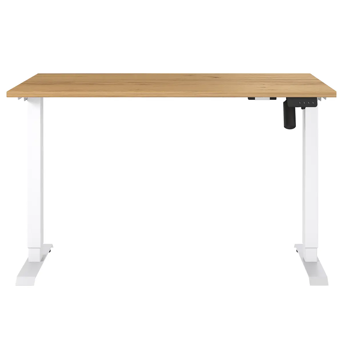 Höhenverstellbarer Schreibtisch Boras 120cm Braun/Eiche Navarra Dekor