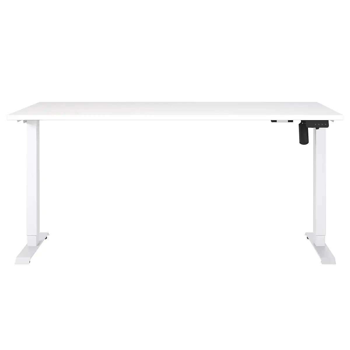 Höhenverstellbarer Schreibtisch Boras 160cm Weiß/Weiß Weiß | Weiß