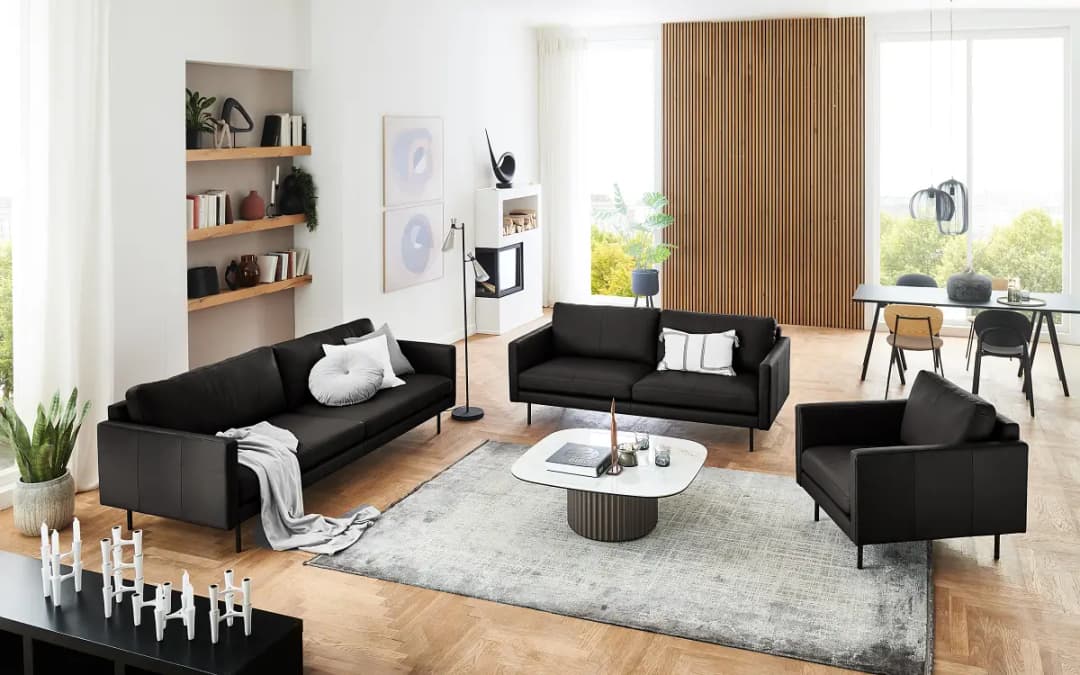 3-Sitzer Sofa Nardos | Schwarz