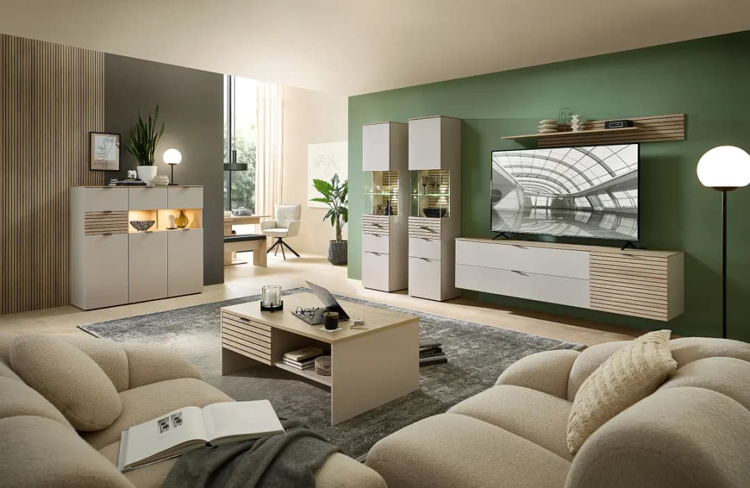 loftscape Beleuchtetes Highboard | Beige