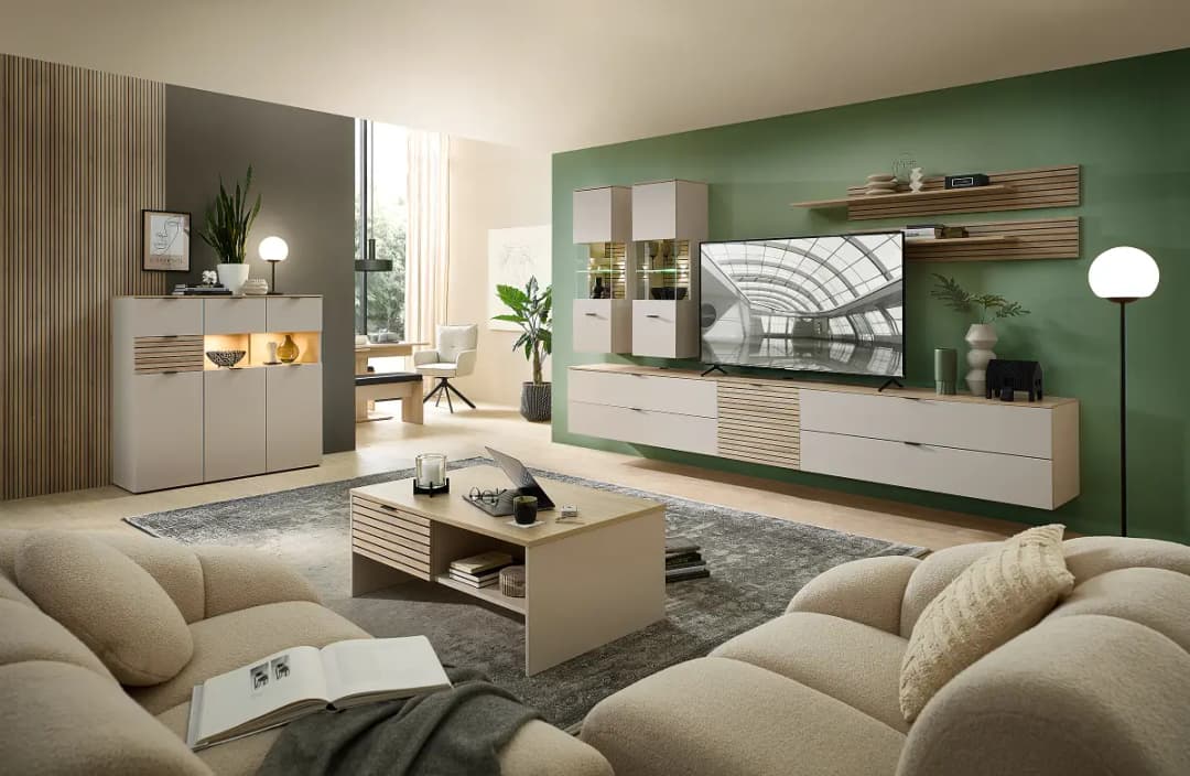 loftscape Beleuchtetes Highboard | Beige