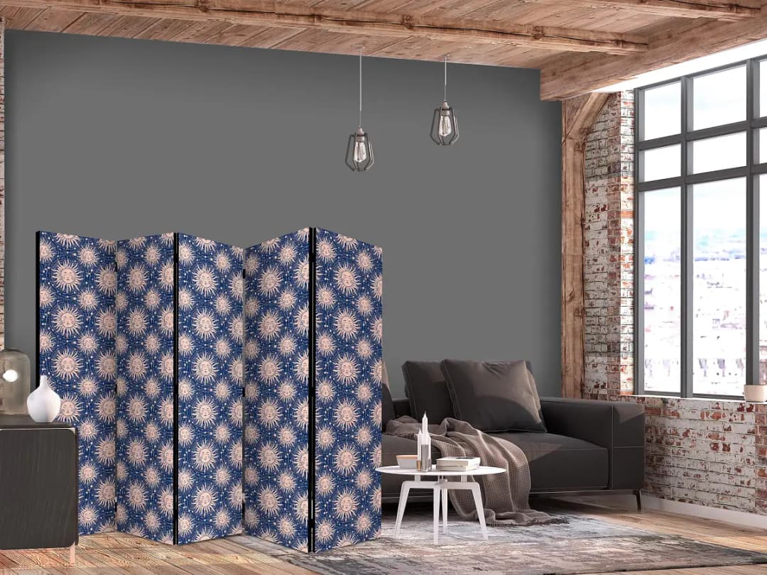 Paravent Sunny Patterns | Blau