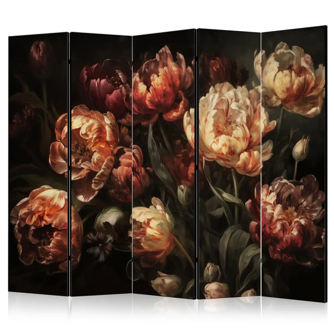 Akustik-Paravent Magnificent Tulips Andere Braun 225 x 172cm