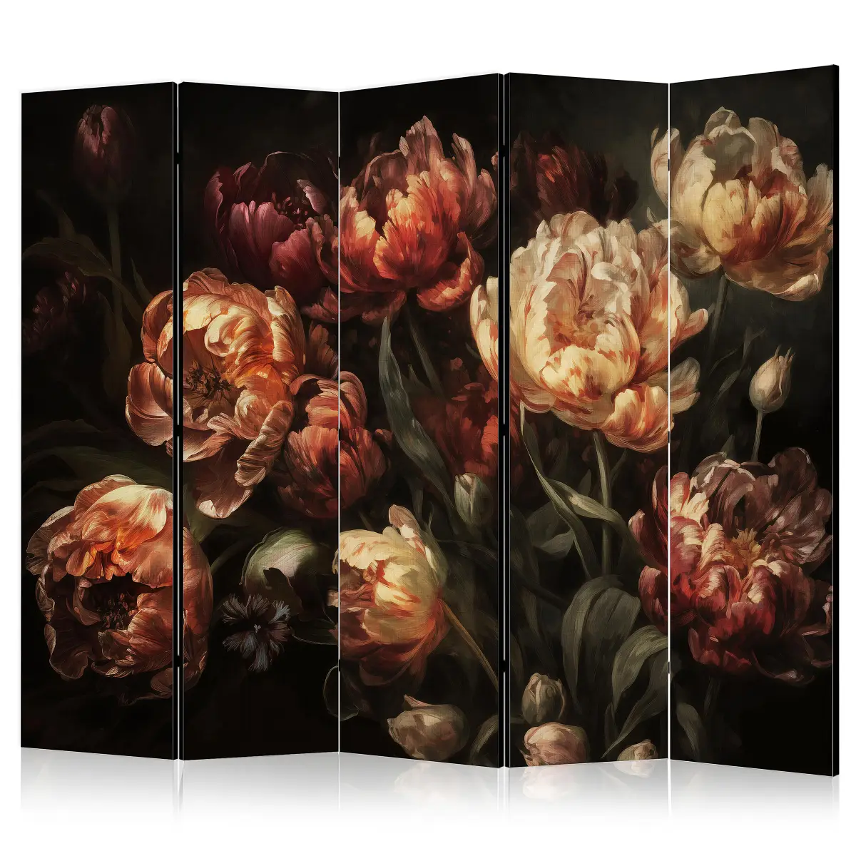 Akustik-Paravent Magnificent Tulips Andere Braun 225 x 172cm