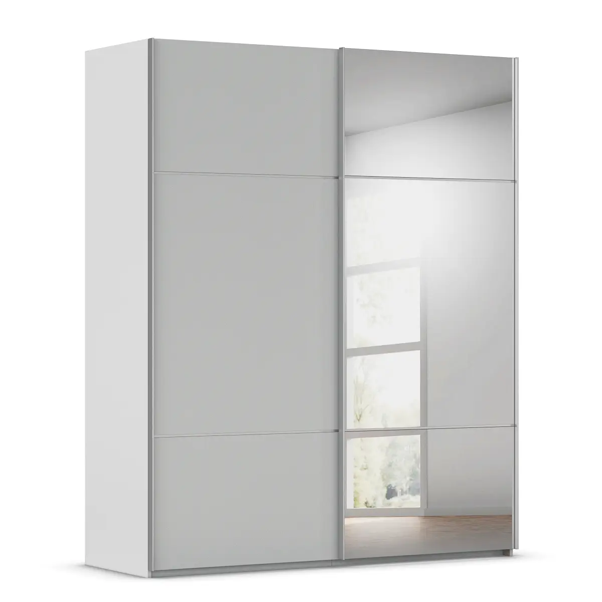 Schwebetürenschrank Covalo | Grau