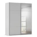 Schwebetürenschrank Covalo 181cm Grau/Seidengrau Aluminium mit