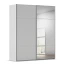 Schwebetürenschrank Covalo 201cm Grau/Seidengrau Aluminium mit