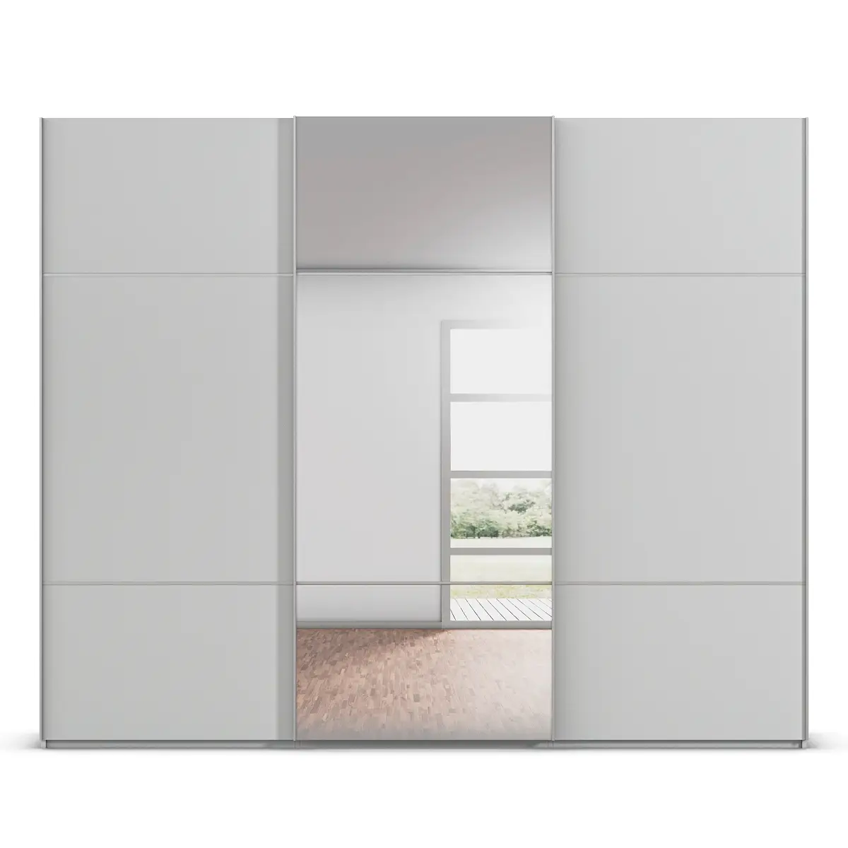 Schwebetürenschrank Covalo | Grau