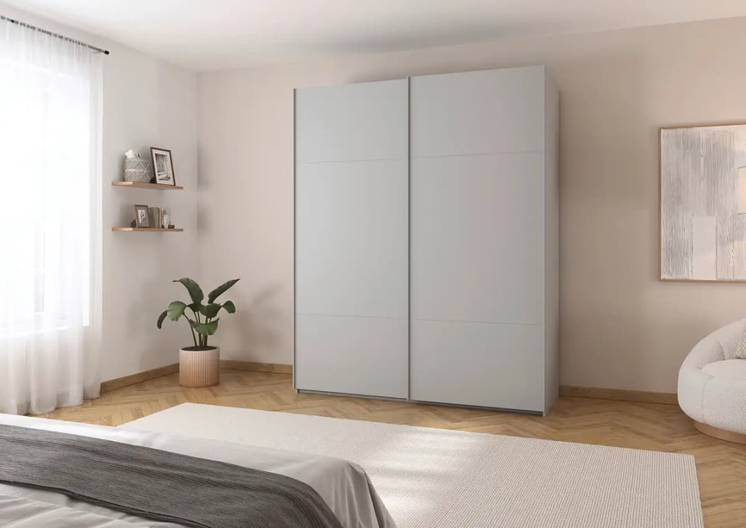 Schwebetürenschrank Covalo | Grau