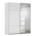 Schwebetürenschrank Covalo mit Glasfront 181cm | Grau