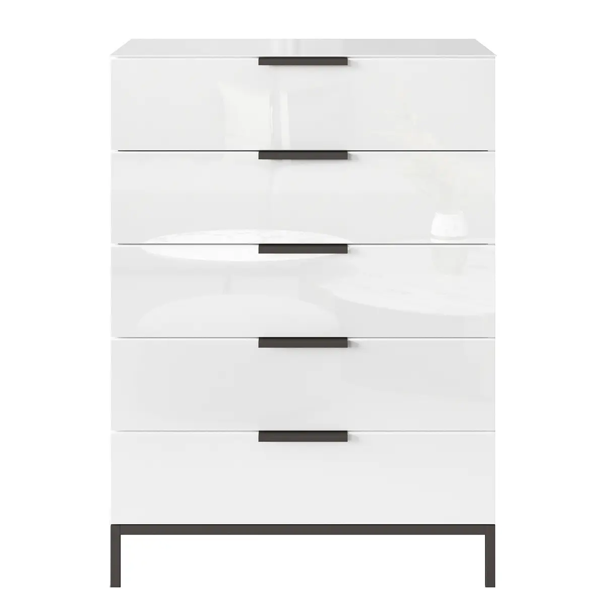 rauch Orange Kommode Flipp mit Gestell 80cm Weiß/Weiß/Grau