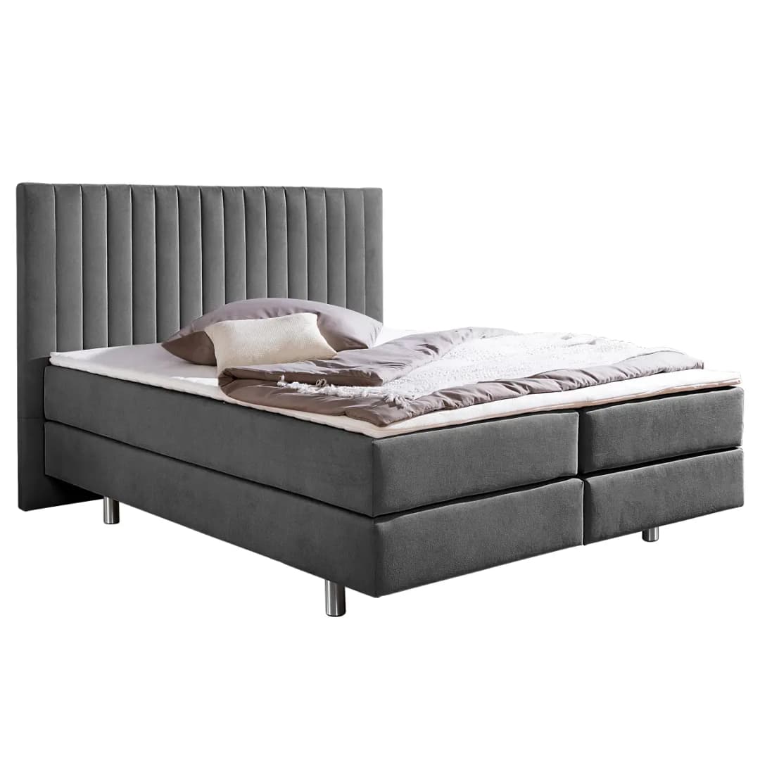 Red Living Boxspringbett Frasnito 180 x 200cm | Grau